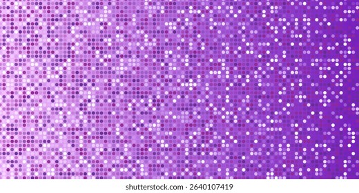 Pink purple disco party pattern background. Iridescent sequin mosaic texture. Abstract shining halftone wallpaper. Pop up comic glitter sparkles backdrop. Retro vector design template