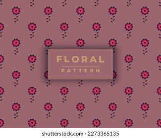 pink and purple floral Seamless Pattern Background Design