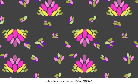 Pink and purple flower petal pattern vector