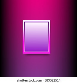 pink and purple frame on dark purple background abstract design vector