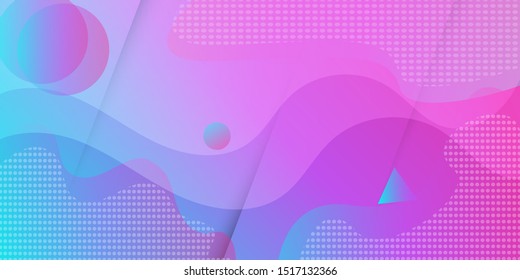 Pink purple geometric gradient vector background. Abstract illustration Fluid style. wallpaper texture for template website, banner social media business advertising. minimal concept liquid shapes