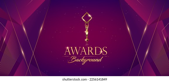 Pink Purple Gold Award Background, luxury graphic. Abstract Background, Royal Premium Design Template.  Amazing Flyer and Brochure Artwork. New Certificate Design. 