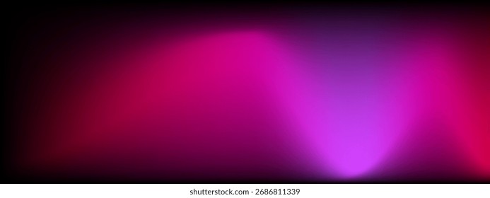 Un fondo degradado rosa y púrpura con una fuga de luz de neón negro y azul para una textura abstracta suave o Anuncio digital..