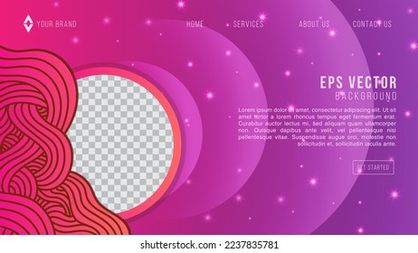 Planilla de diseño web de degradado rosa morado de Sky Space Resumen Fondo EPS 10 vector para diseño de sitio web, página de inicio, página de inicio, página web de fondo