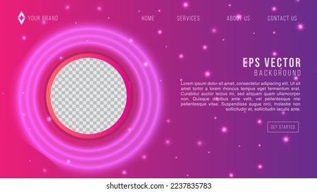 Pink Purple Gradient Sky Space Web Design Template Abstract Background EPS 10 Vector For Website Layout, Landing Page, Home Page, Web Page Back Ground