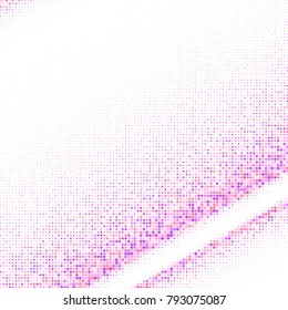 Pink, Purple halftone dots. Colorful geometric gradient for pop art designs. Geometric vintage monochrome fade wallpaper. Pop art print. Dotted geometric retro pattern. Comic halftone background.