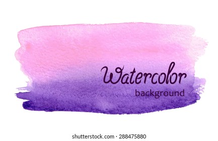 Pink and purple hand drawn watercolor background.