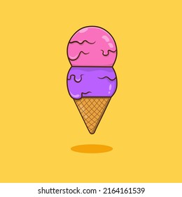pink and purple ice cream pictures look very delicious when eaten
