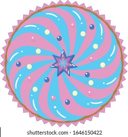 Pink and Purple Icing Cupcake