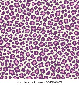 Pink purple leopard seamless pattern, vector