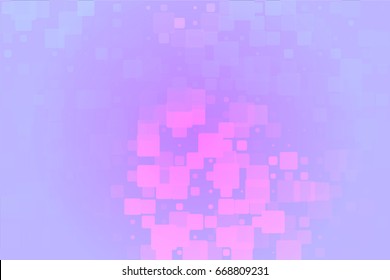 Pink purple lilac vector abstract glowing background with random sizes rounded corners tiles 