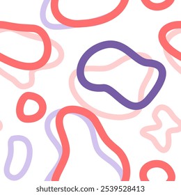 pink and purple liquify abstract lines pattern white background. Vector. eps