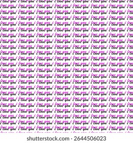 pink and purple love letter pattern design