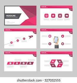 Pink purple Multipurpose Infographic elements and icon presentation template flat design set for advertising marketing brochure flyer leaflet