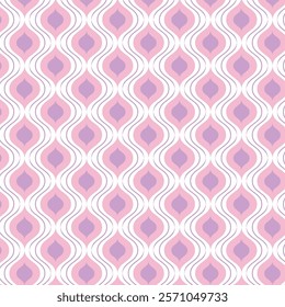 Pink and Purple Ogee seamless vector pattern 