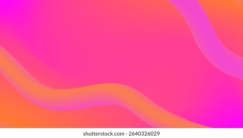 Pink Purple Orange gradient background with Gradient dynamic Fluid Pipe Vector illustration 