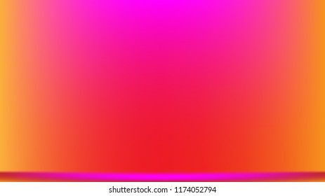 Pink, purple and orange  mesh gradient abstract vector background with copy space 