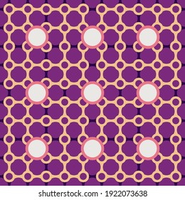 Ornamento de patrón rosa y morado. Resumen del patrón de ornamento sin fisuras.
