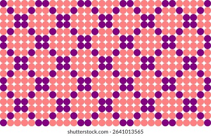 pink and purple polka dots in diamond grid pattern design for fabric printing as repeat pattern, pink purple circle