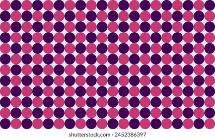 patrón de lunares rosa y púrpura, punto púrpura rosa sobre fondo blanco, diseño para la impresión de tela como patrón de repetición, círculo púrpura rosa, tablero de ajedrez, tablero de ajedrez
