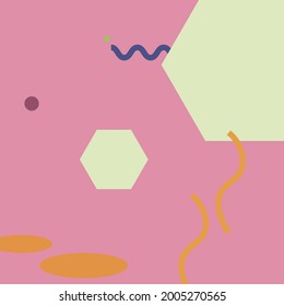 Pink Purple Red Vector Illustration. Violet Colorful Multicolor Digital Geometrical Art Illustration. Simple Blue Green Modern Hipster Style Background. Grey Yellow Orange Ornamental Fabrics.