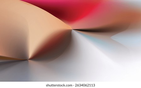 Pink and purple ribbon wave pattern vector for a blank design sheet