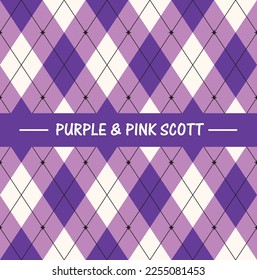 Pink purple scott geometry pattern  
Seamless small red dimond motif for gift wrapping