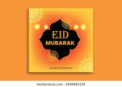 Ein rosafarbener und lila Bildschirm mit dem Text von Eid Mubarak