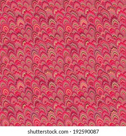 Pink - purple seamless pattern  with turkish marbling paper decor, Ebru style