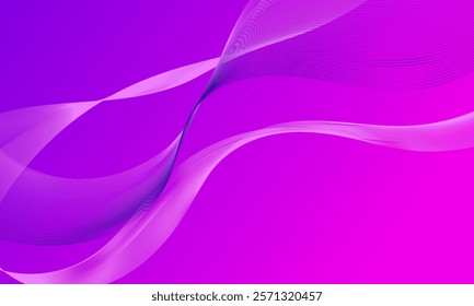 pink purple smooth lines wave curves with soft gradient abstract background