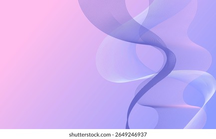 pink purple smooth lines wave curves on soft gradient abstract background
