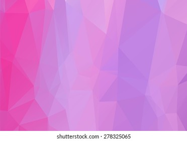 Pink and purple striped abstract triangle low poly , polygonal geometric background or business template vector