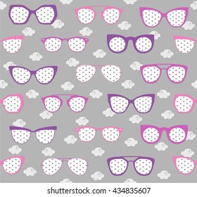 pink and purple sunglasses summer pattern
