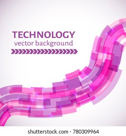 Pink and purple technology abstract background. Business  background. Easy to edit design template for your projects. Vector illustration.