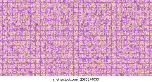 Pink Purple Tribal Glyph Pattern Background