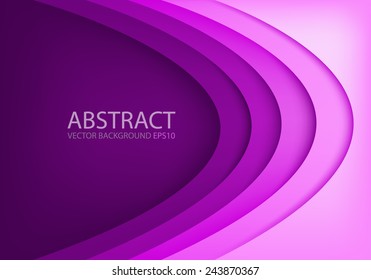 Pink and purple vector background curve line overlap layer gradient color with space for text and message modern artwork design 