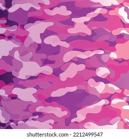 pink purple violet indigo vector camouflage pattern for clothing design- fashion military lavender mauve plum color pattern