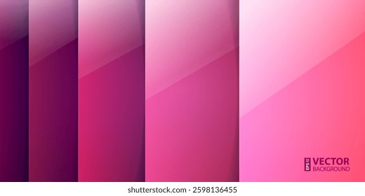 Pink, purple and violet shiny rectangle layers with realistic shadows abstract background. RGB EPS 10 vector illustration