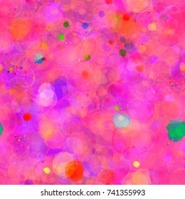 Pink, purple and violet template with color inclusion. Seamless texture. Abstract vector background for web page, banners, fabric, home decor, wrapping. Watercolor effect