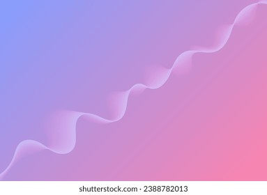 Pink And Purple Wave Lines Pattern Abstract Background. Modern Banner. Valentine's Day Wallpaper. Frame. Vector Illustration