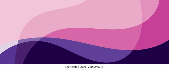 Pink purple wavy background vector design. Backdrop wallpaper for banner, magazine, social media, creative album, art cover editable layout illustration template.	