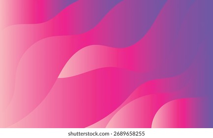 Pink and Purple Wavy Gradient Abstract Background vector