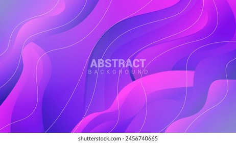 Pink and purple wavy gradient shape modern abstract background