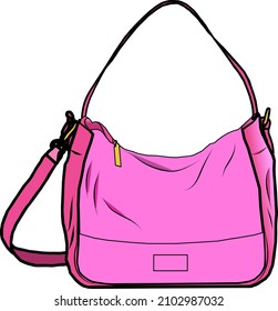 A pink and purple women's bag