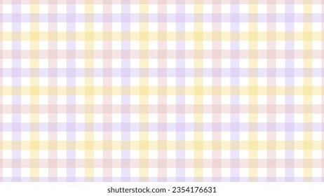 Pink, purple and yellow plaid fabric texture as a background