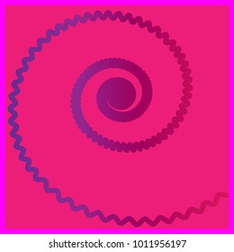 pink and purple zig zag spiral design