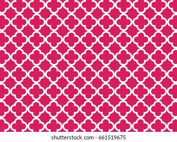 Pink Quatrefoil