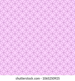 Pink quatrefoil lattice pattern. Seamless vector background.