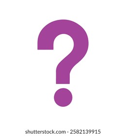 Pink question mark icon silhouette vector flat illustration design.