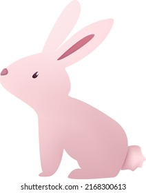 pink rabbit cute animal fairy tale